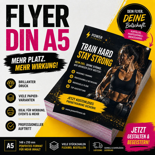 Flyer din drucken - a5, lassen